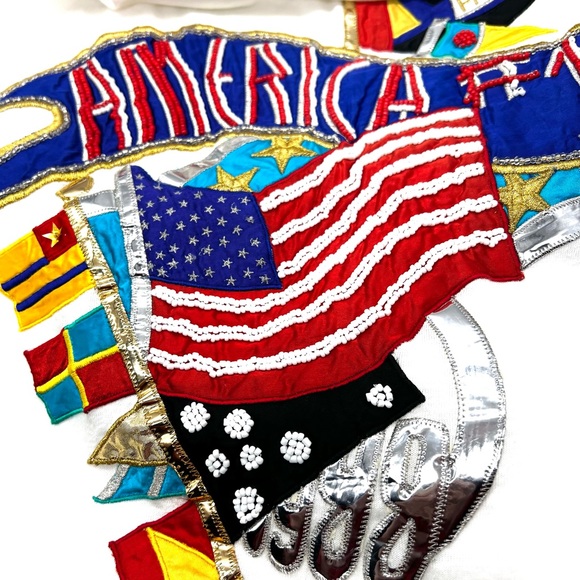 1987 Vintage Appliquéd Bonnie Boerer & Co. America Freedom #1 Yacht Top LARGE - Picture 10 of 13